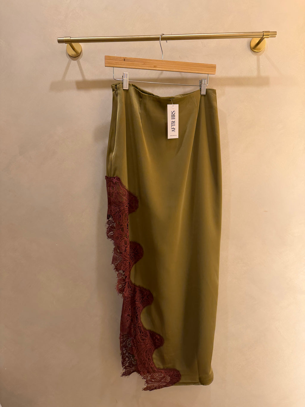 Olive You Satin Skirt