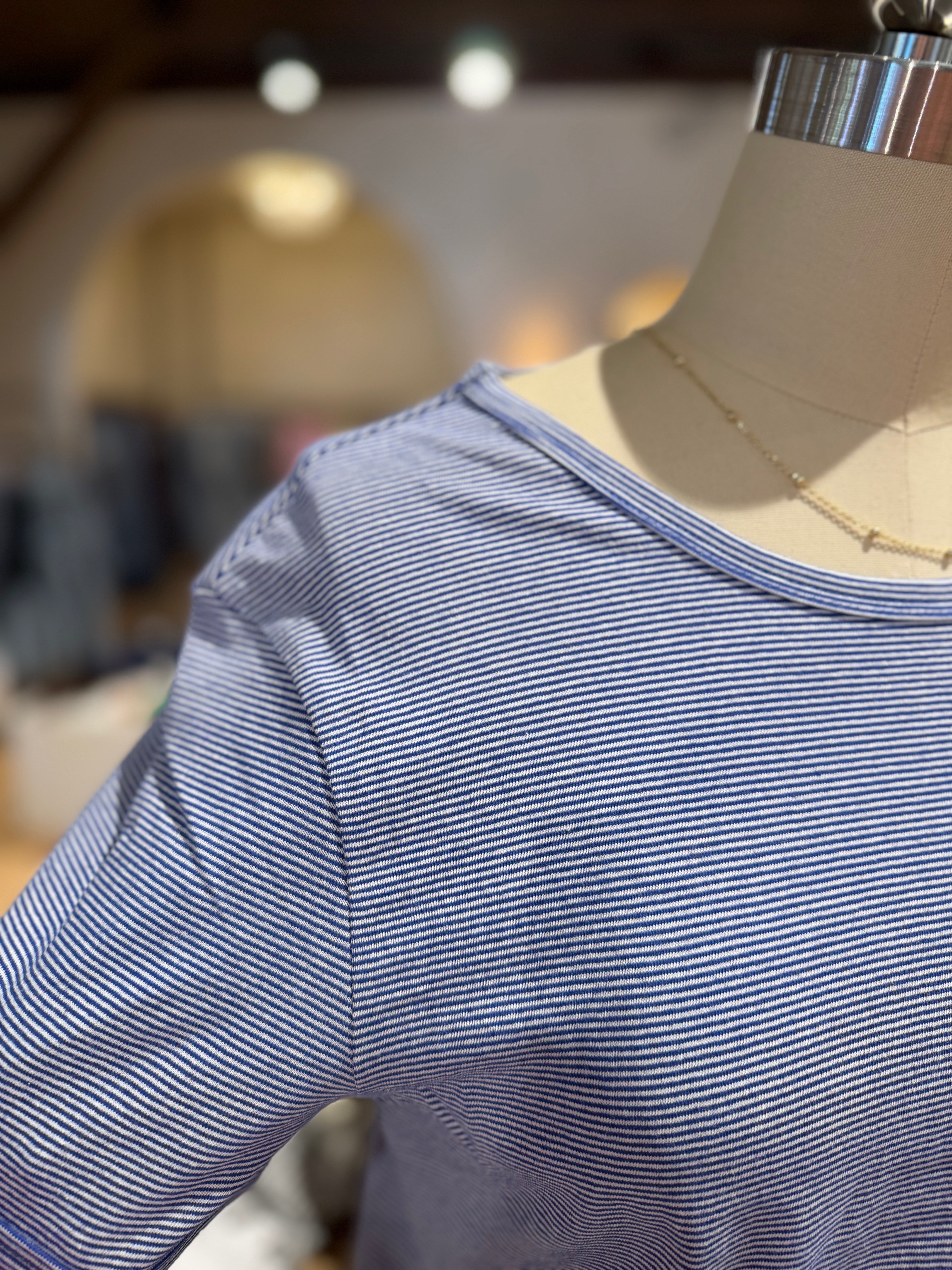 Blue Thin Stripe Baby Tee Secondary image
