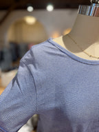 Blue Thin Stripe Baby Tee