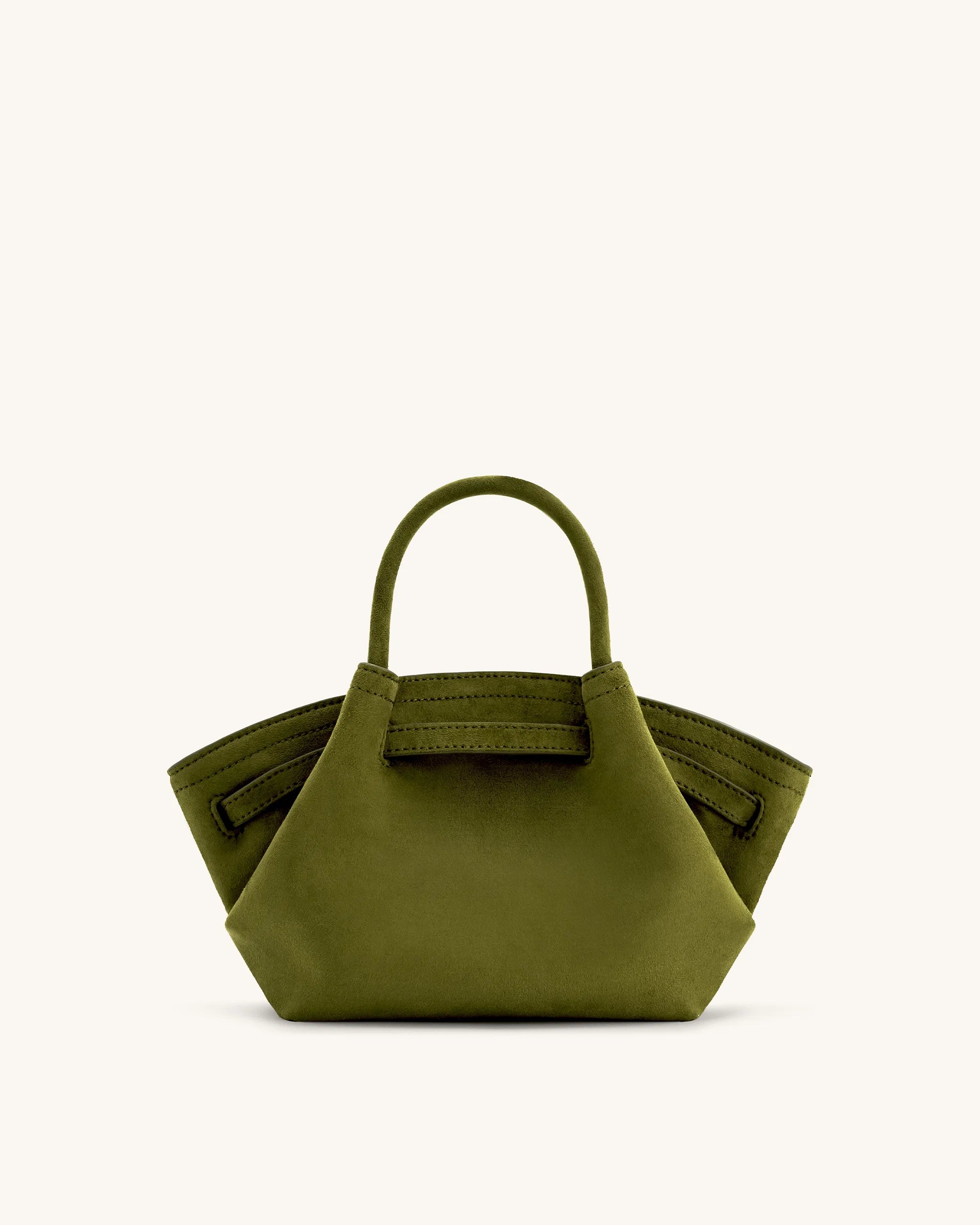 JW PEI Hana Mini Faux Suede Tote Bag - Dark Olive