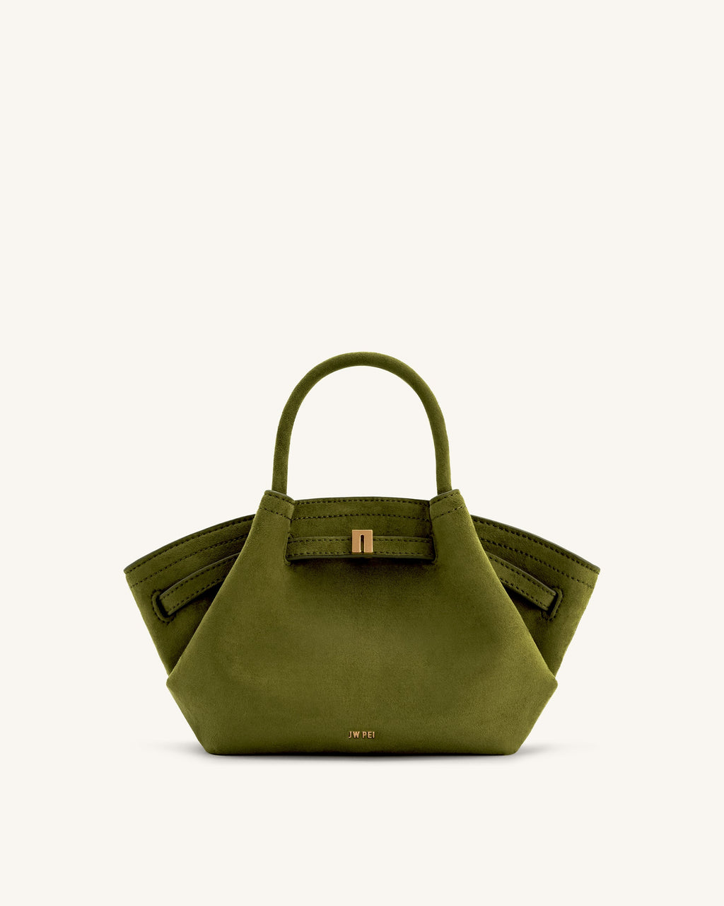 JW PEI Hana Mini Faux Suede Tote Bag - Dark Olive