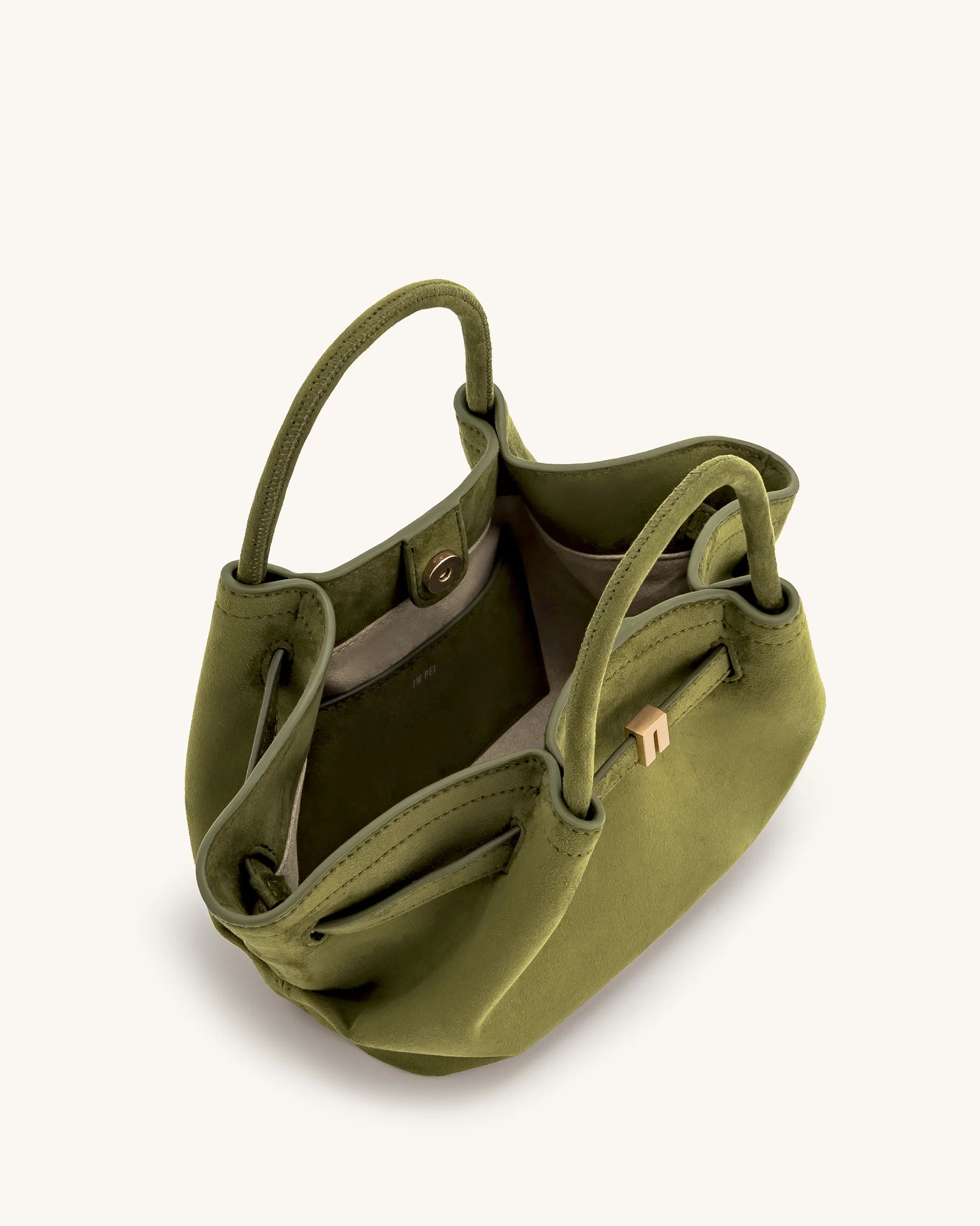 JW PEI Hana Mini Faux Suede Tote Bag - Dark Olive