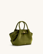 JW PEI Hana Mini Faux Suede Tote Bag - Dark Olive