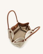 JW PEI Hana Medium Tote Bag - Brown Canvas