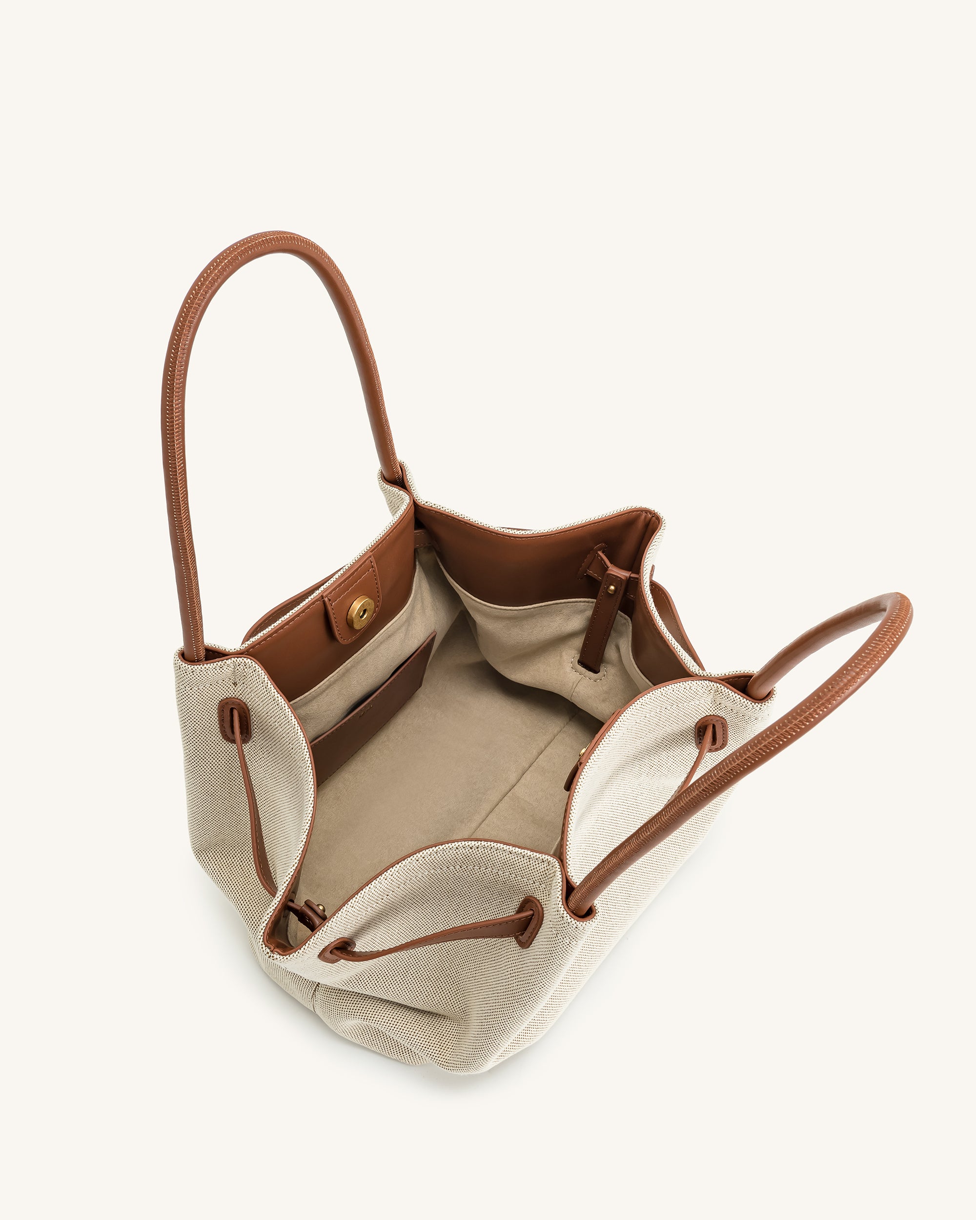 JW PEI Hana Medium Tote Bag - Brown Canvas