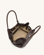 JW Pei Hana Medium Tote Bag (Dark Brown)