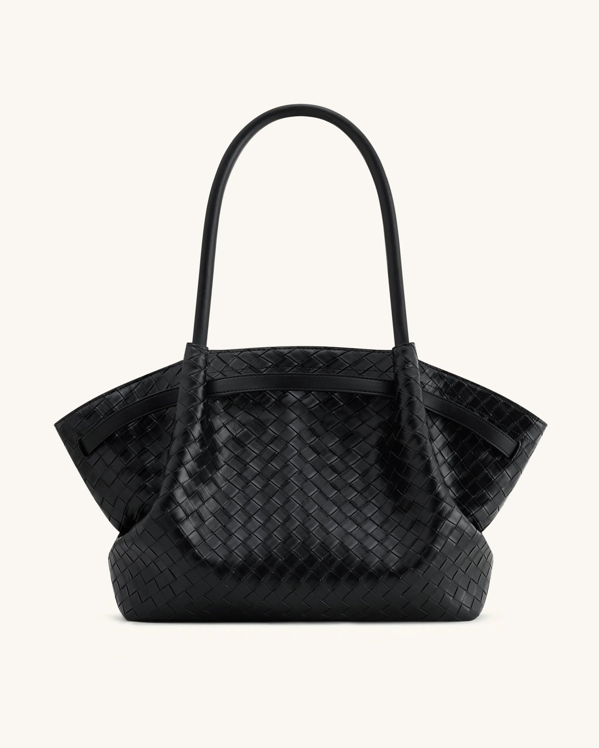 JW PEI Hana Large Weave Texture Tote Bag - Black Regular
