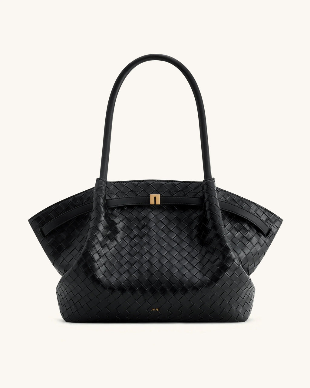 JW PEI Hana Large Weave Texture Tote Bag - Black Regular