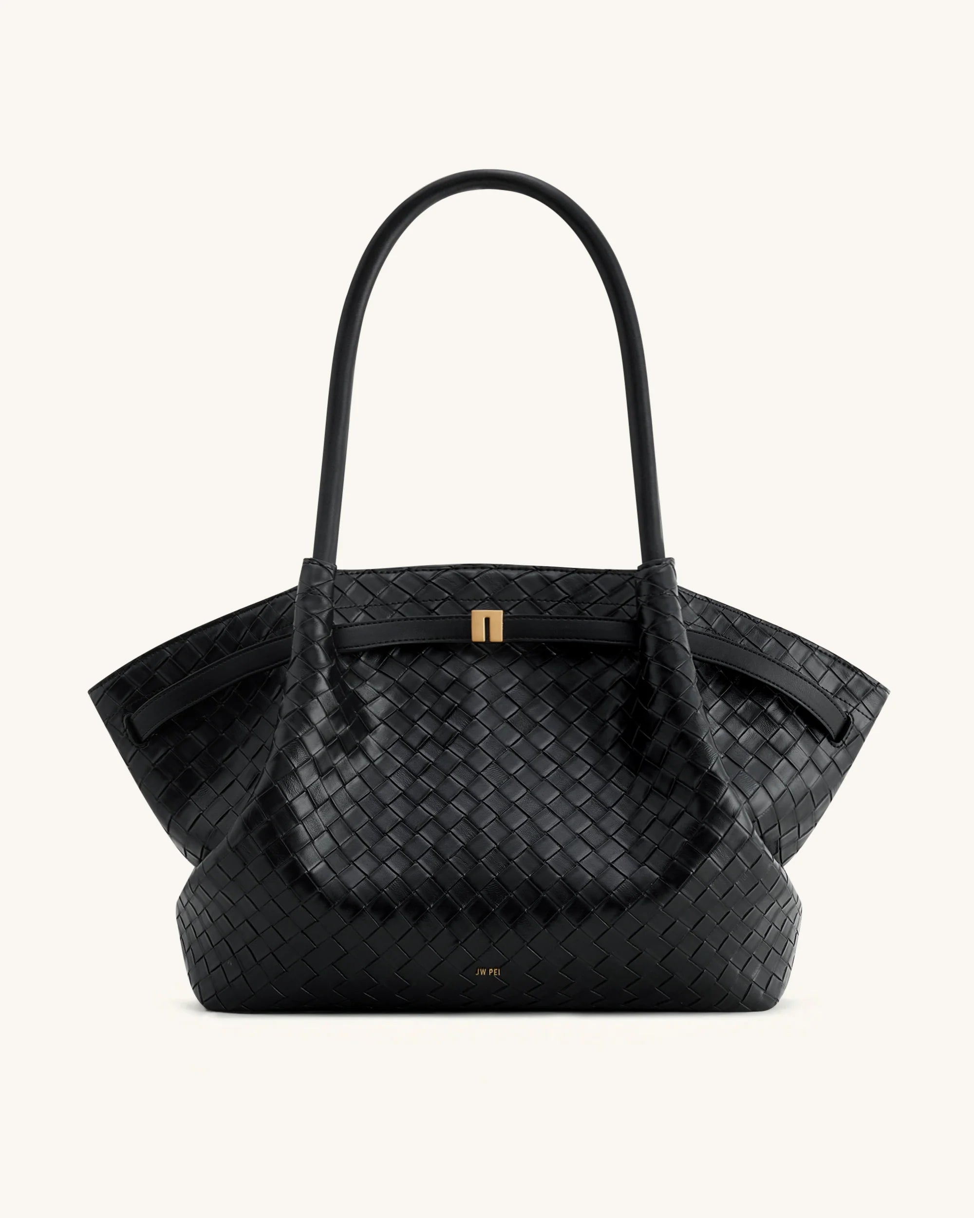 JW PEI Hana Large Weave Texture Tote Bag - Black Regular