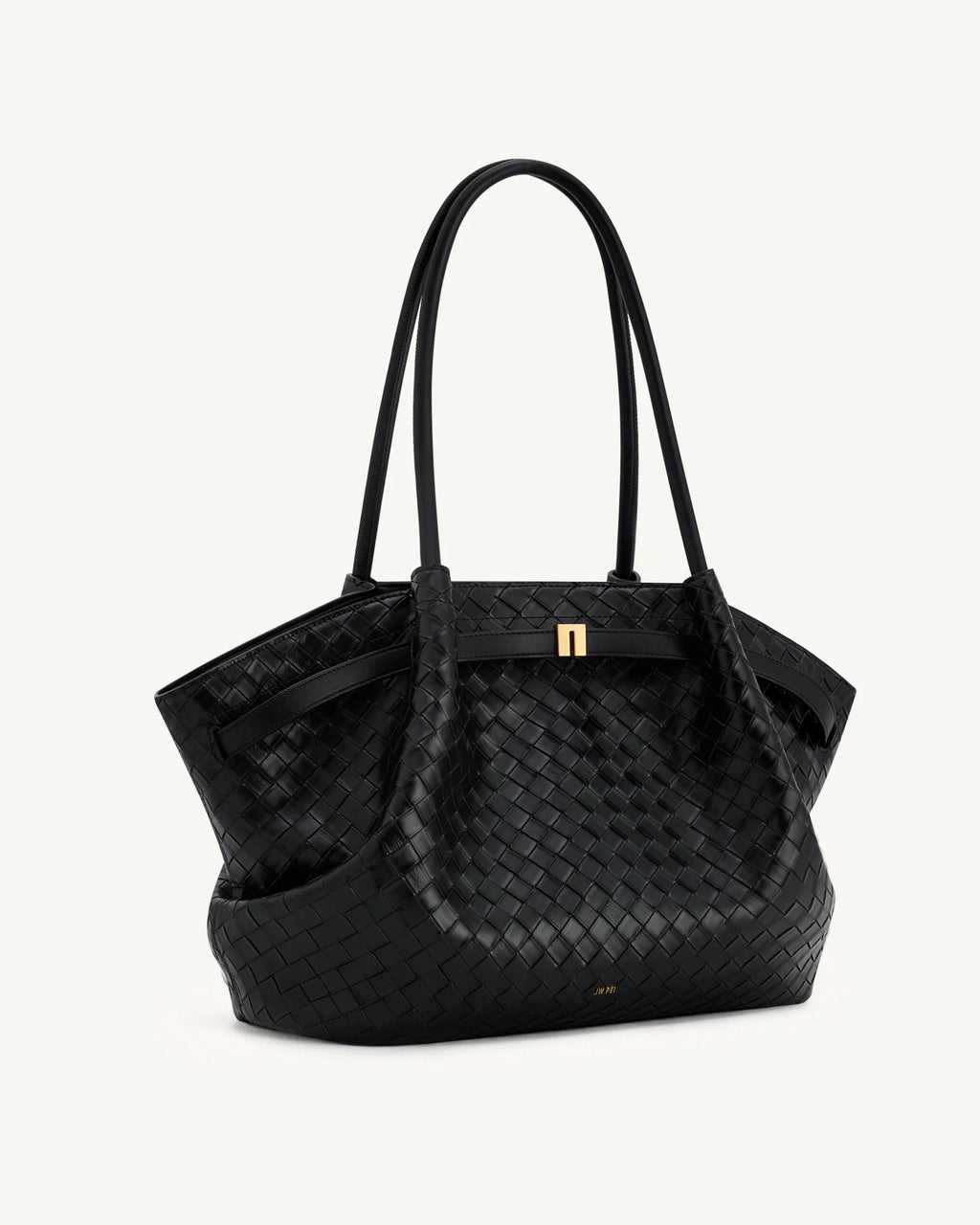 JW PEI Hana Large Weave Texture Tote Bag - Black Regular
