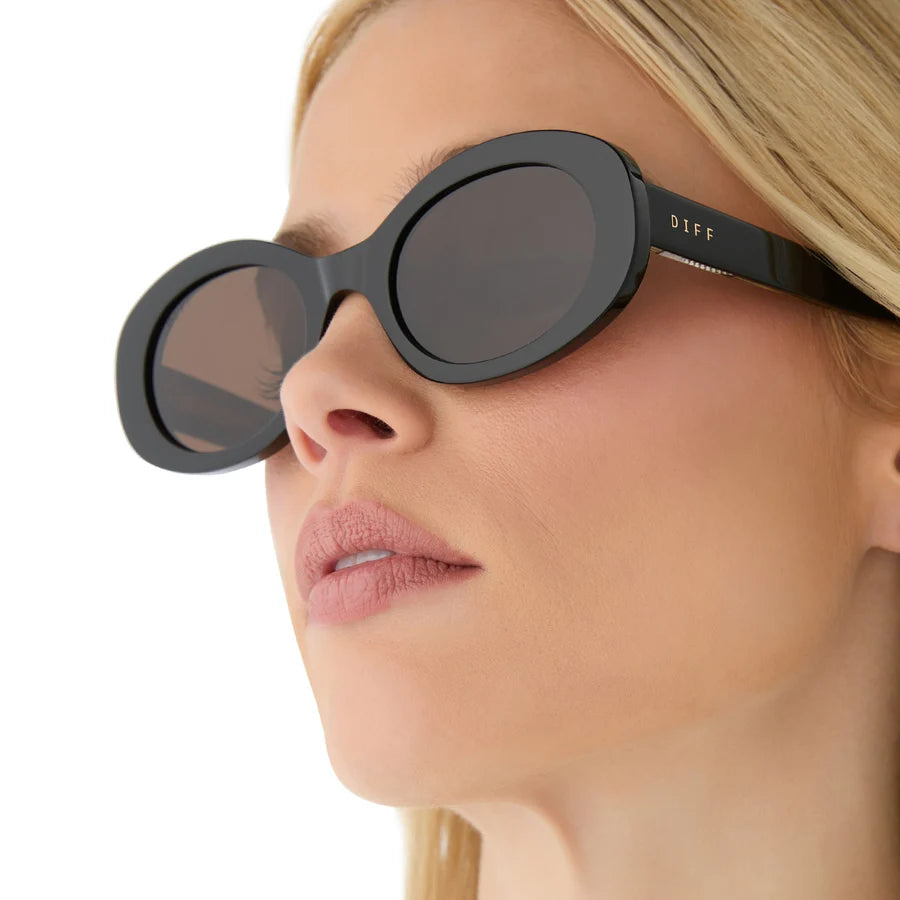 Diff Eyewear Lainey Sunglasses (Black + Brown Polarized)