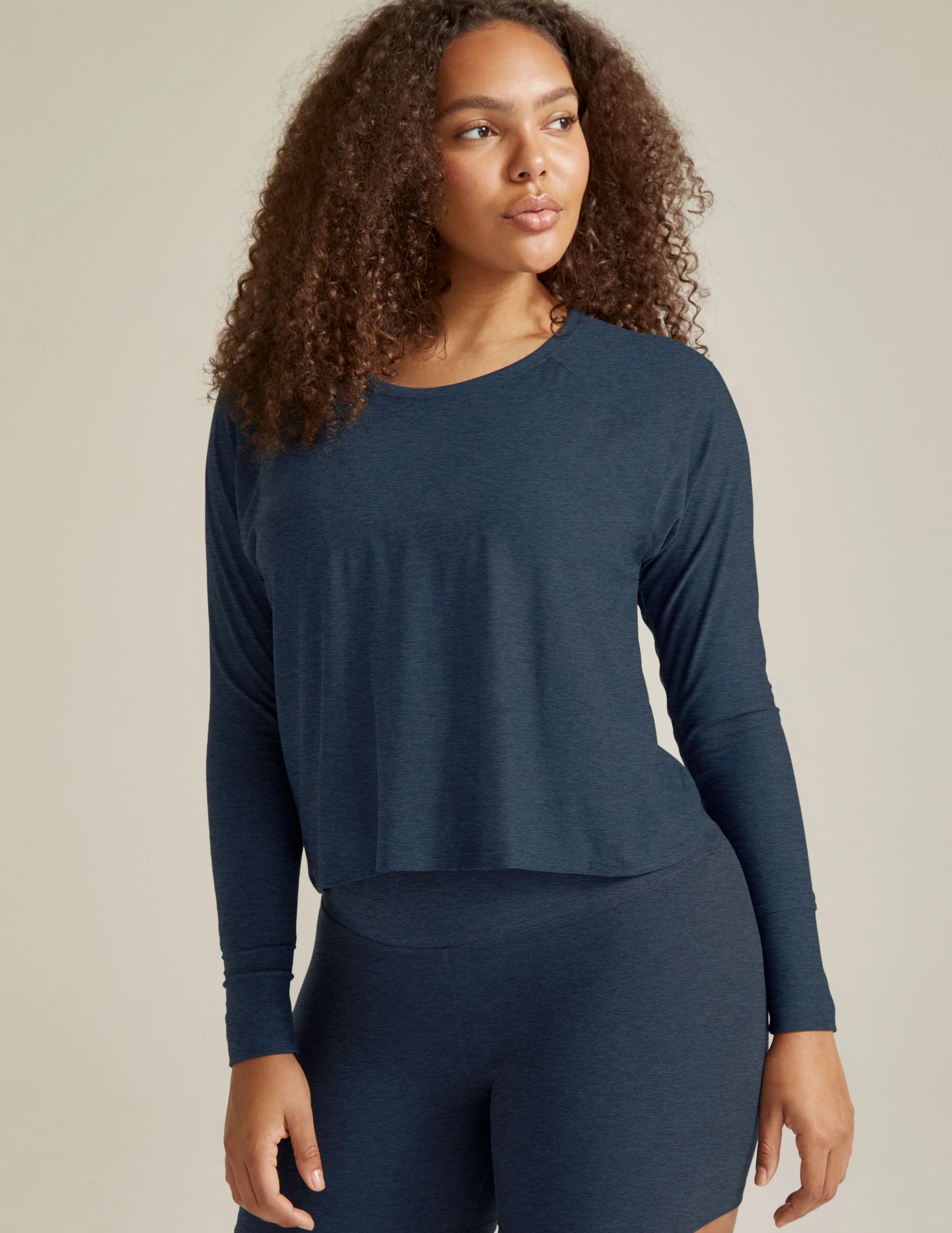 Beyond Yoga Featherweight Daydreamer Pullover (Nocturnal Navy)