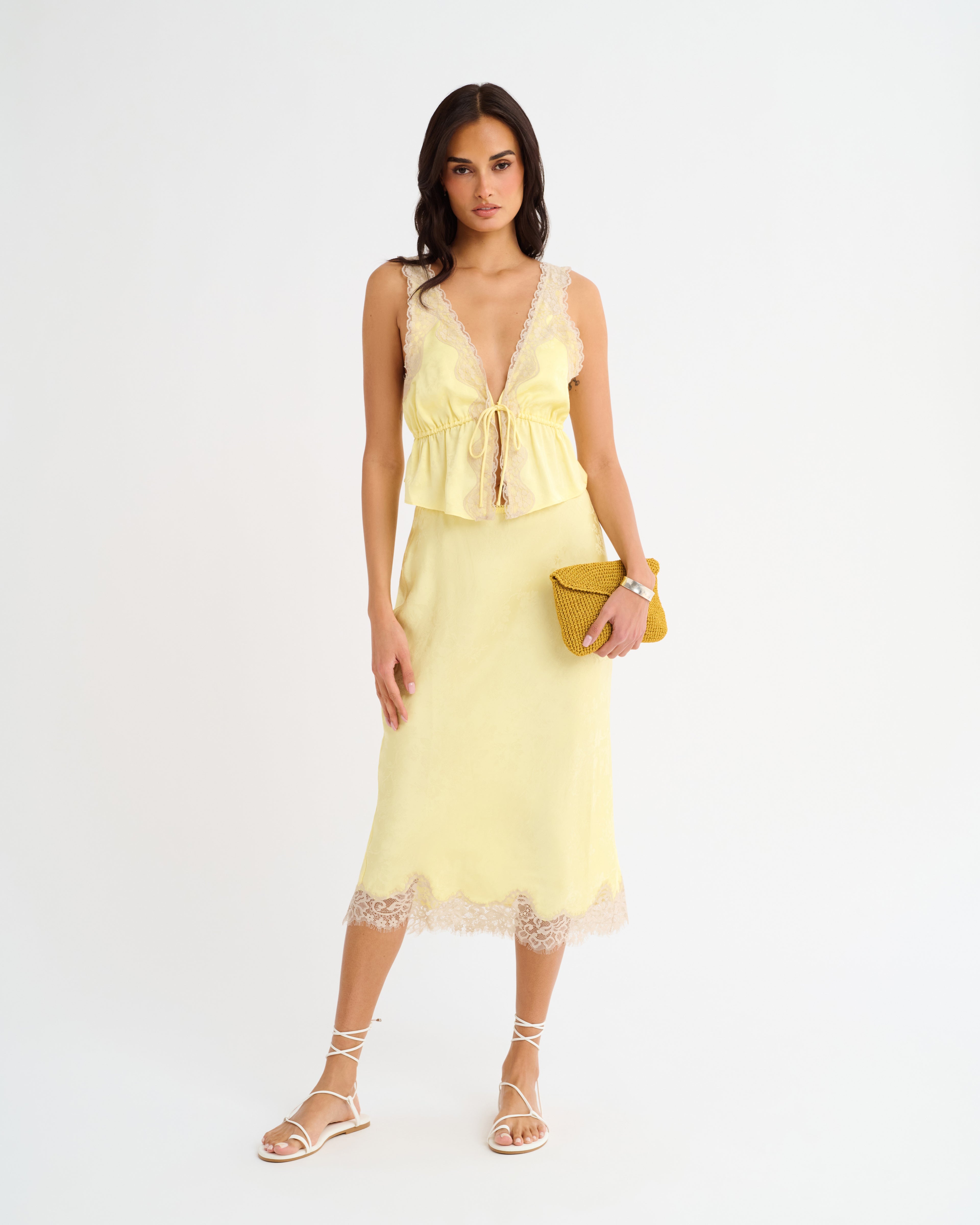 Rumored Lady Lace Midi Skirt