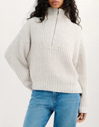 Rumored Layover Quarter Zip (Oatmeal Heather)