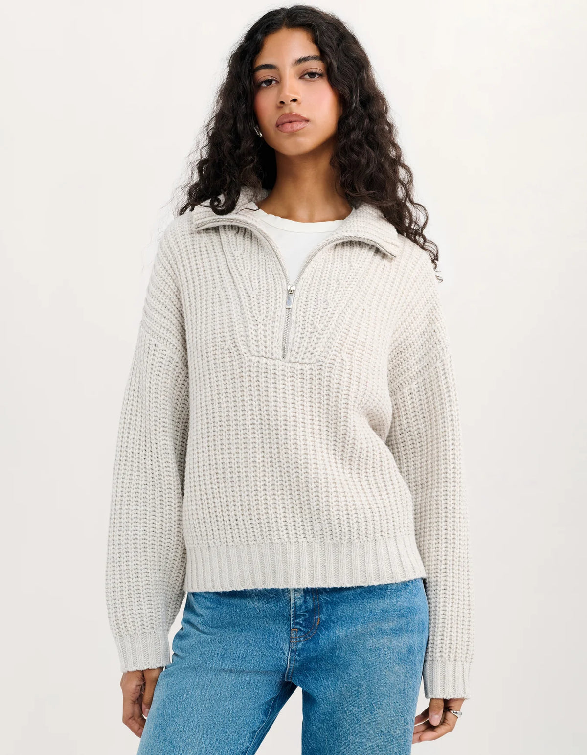 Rumored Layover Quarter Zip (Oatmeal Heather)