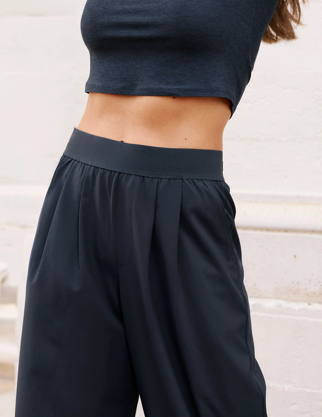 Beyond Yoga Elasticated Wide Leg Pant 31" (Nocturnal Navy)