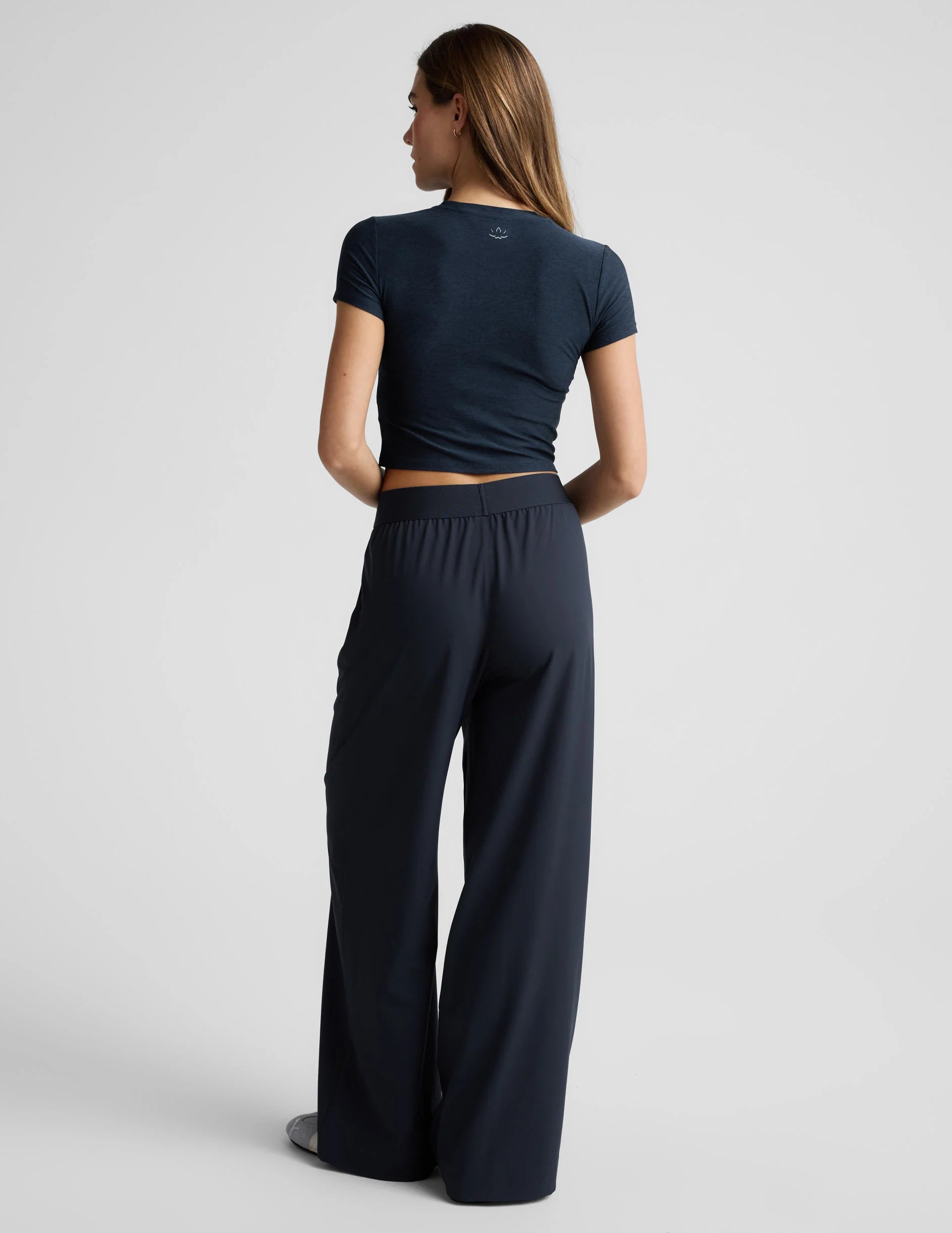 Beyond Yoga Elasticated Wide Leg Pant 31" (Nocturnal Navy)