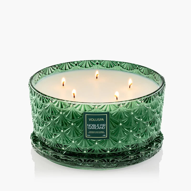Voluspa Noble Fir Garland Centerpiece Candle