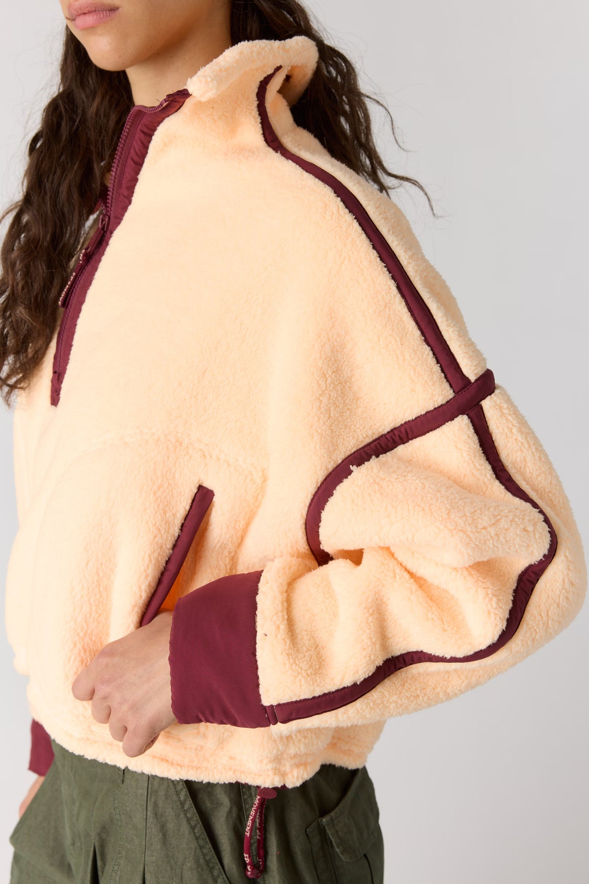Free People Movement Mountain High 1/2 Zip (Pina Colada/Red Velvet)