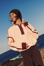 Free People Movement Mountain High 1/2 Zip (Pina Colada/Red Velvet)