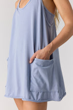 Free People Movement Hot Shot Mini Dress (Blue Ash)