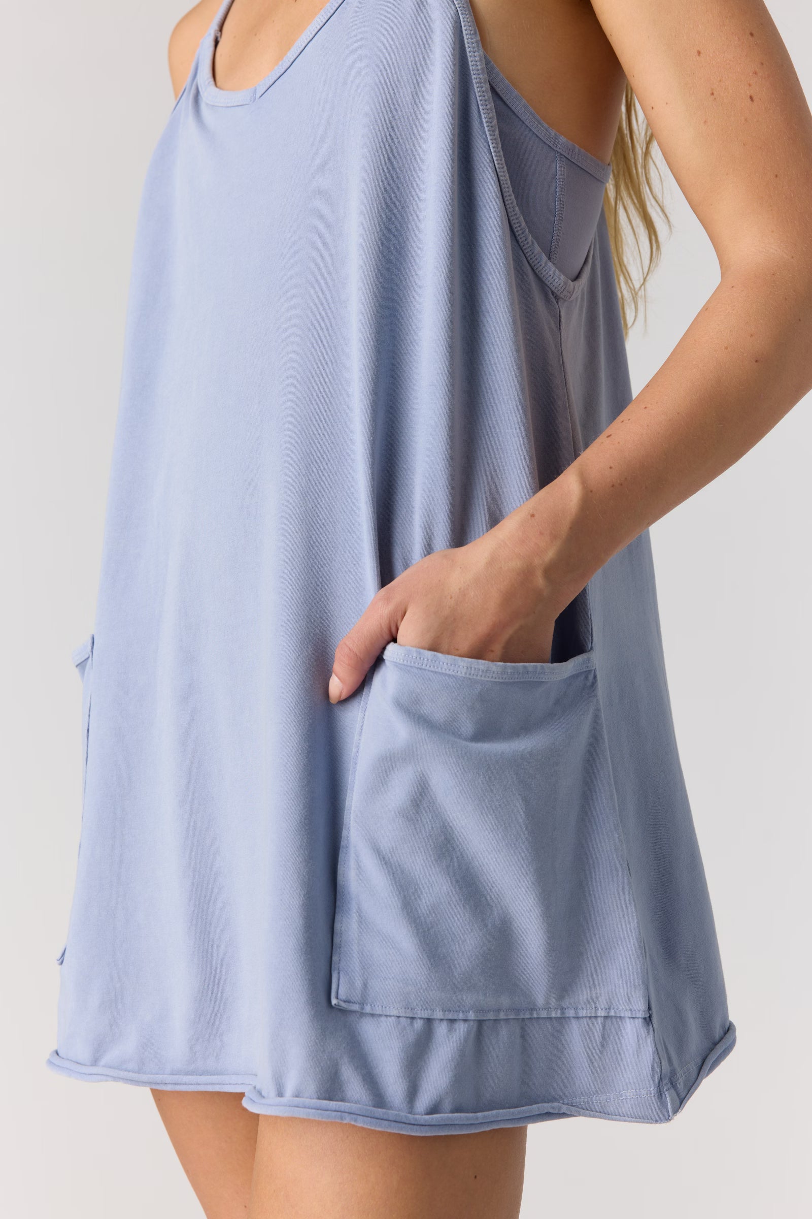 Free People Movement Hot Shot Mini Dress (Blue Ash)