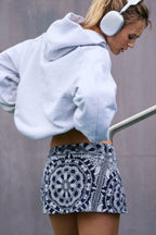 Free People Movement Hot Shot Mini Skort (Bandana Navy Combo)
