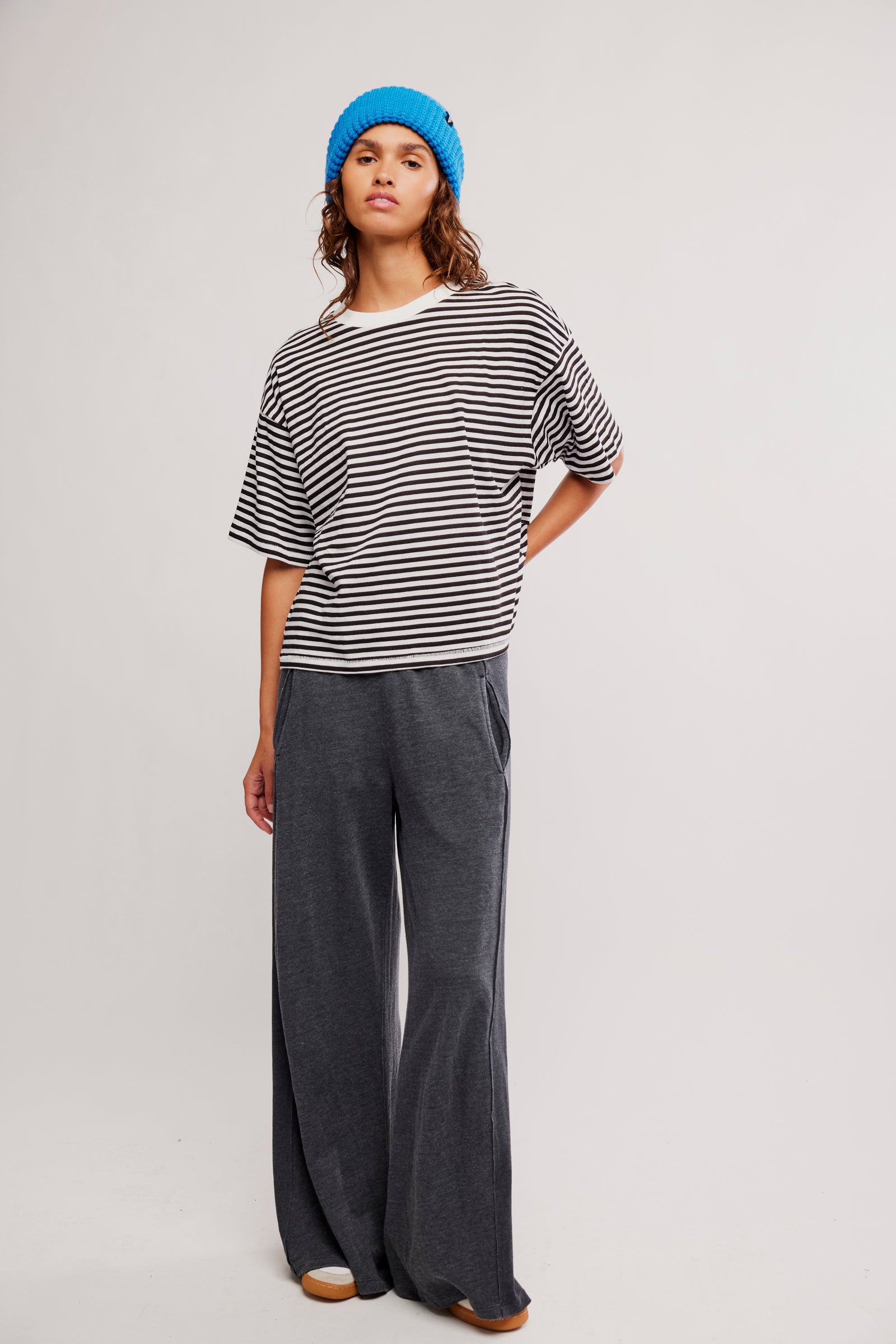 Free People Movement Tackle Tee (Court Stripe Combo)