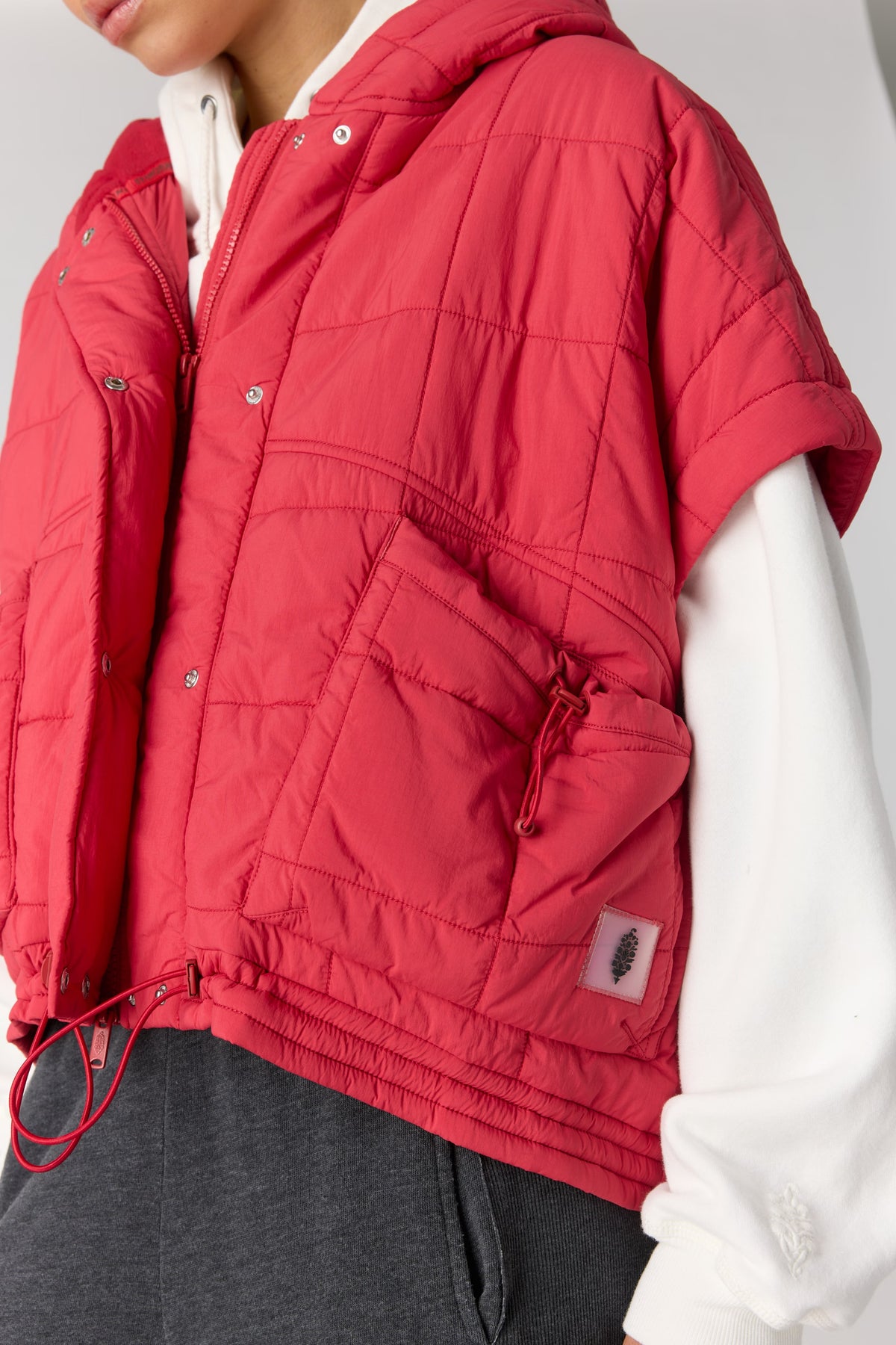 Free People Movement Happy Trails Poncho (Candy Apple Red)