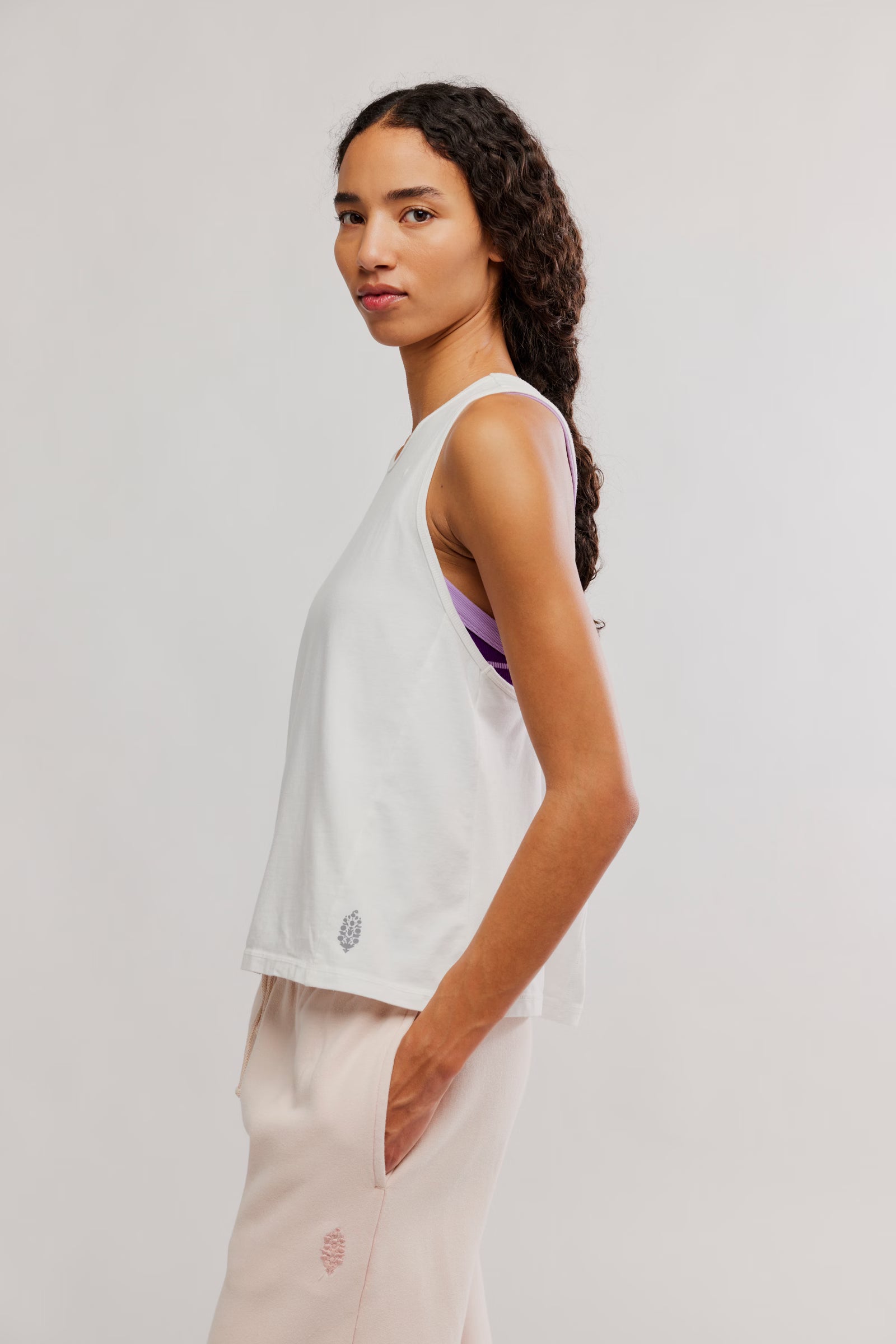 Free People Movement Twist Tank (White) Secondary image