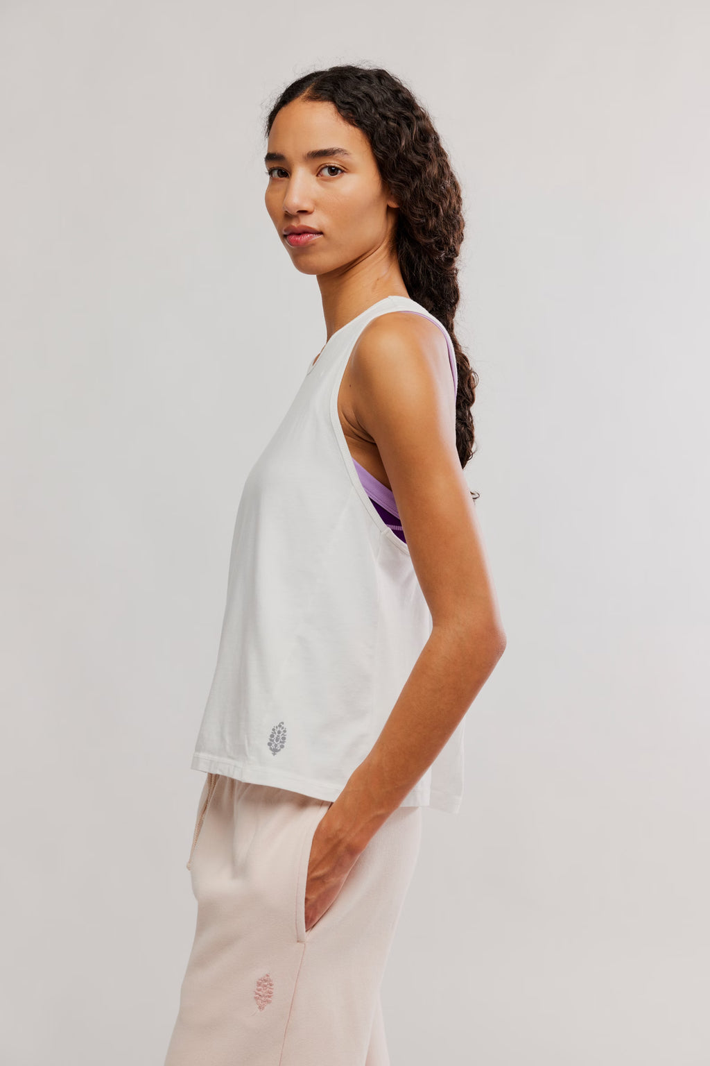 Free People Movement Twist Tank (White)