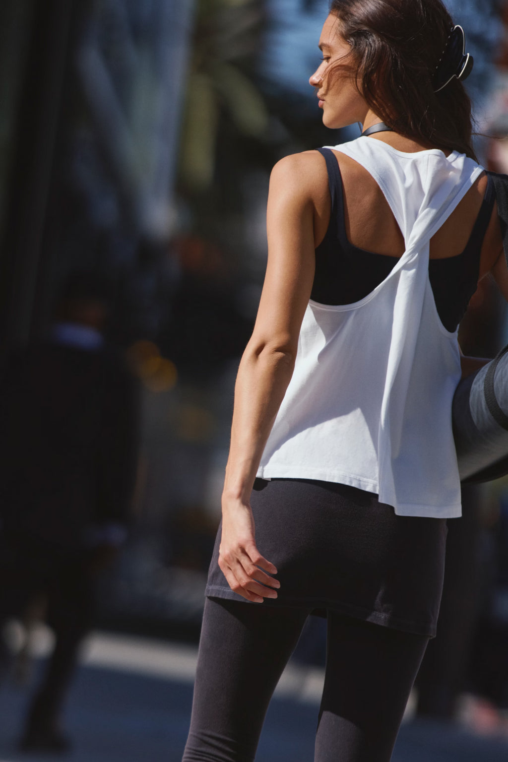 Free People Movement Twist Tank (White)