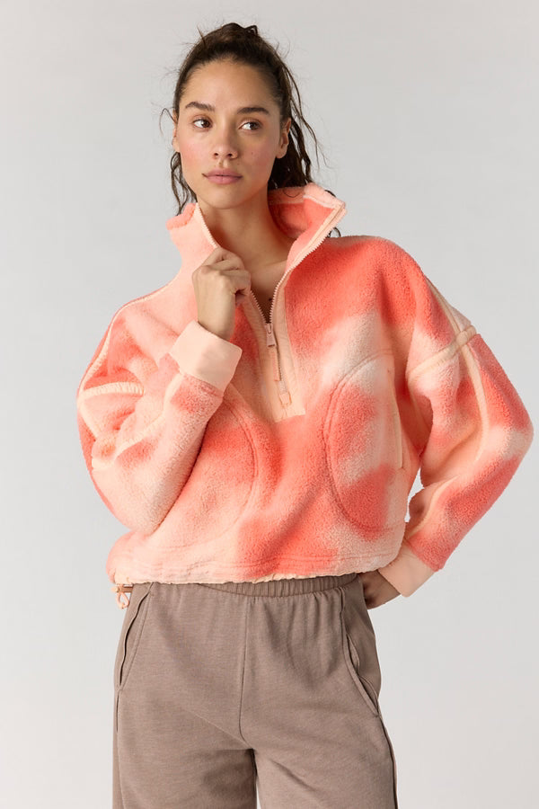 Free People Movement Printed Mountain High 1/2 Zip Fleece (Watercolor Logo Fruit) Main image