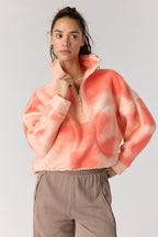 Free People Movement Printed Mountain High 1/2 Zip Fleece (Watercolor Logo Fruit)