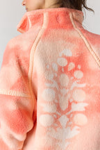 Free People Movement Printed Mountain High 1/2 Zip Fleece (Watercolor Logo Fruit)