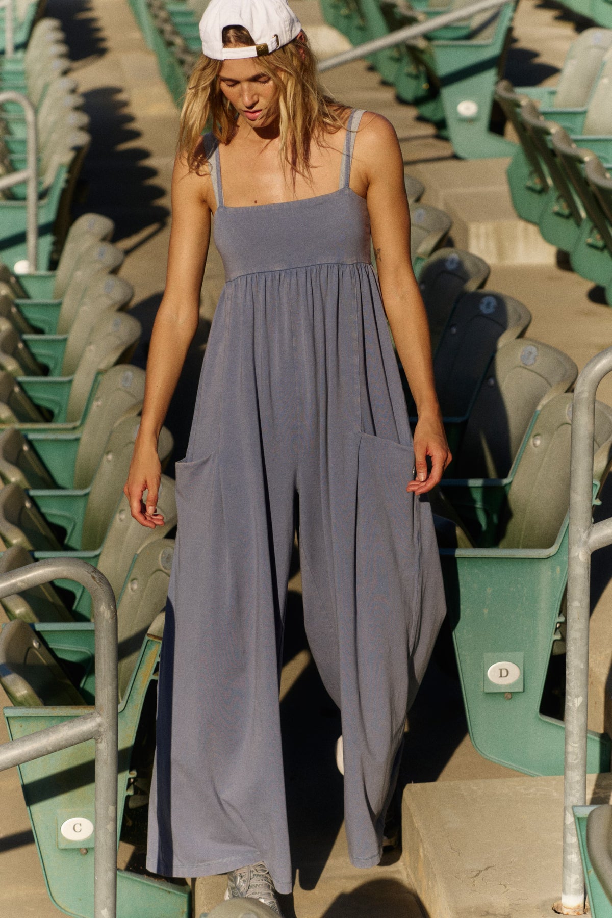 Free People Movement Hot Shot Strappy Onesie (Blue Ash)