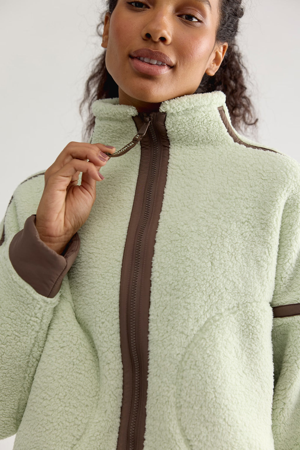 Free People Movement Mountain High Fleece Jacket (Spring Meadow)