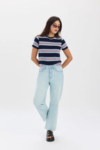 Daze Denim Pleaser High Rise Wide Ankle Jean (Pleaser)