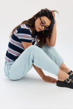 Daze Denim Pleaser High Rise Wide Ankle Jean (Pleaser)