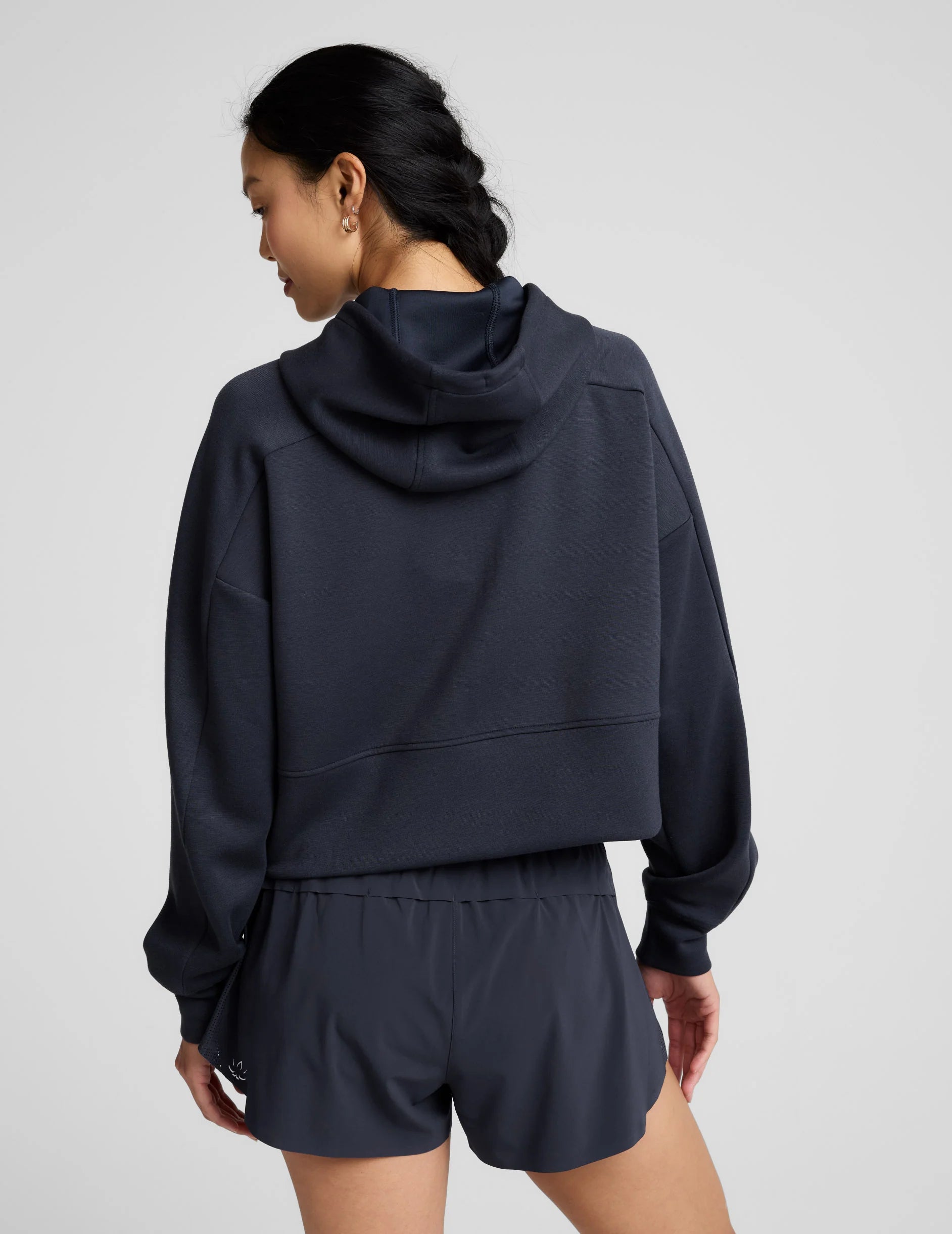 Beyond Yoga SoftSpring Full Zip Hooded Jacket (Nocturnal Navy)
