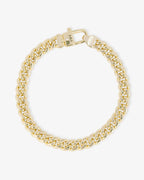 Melinda Maria Pavé Julian Cuban Chain Bracelet 6.8mm