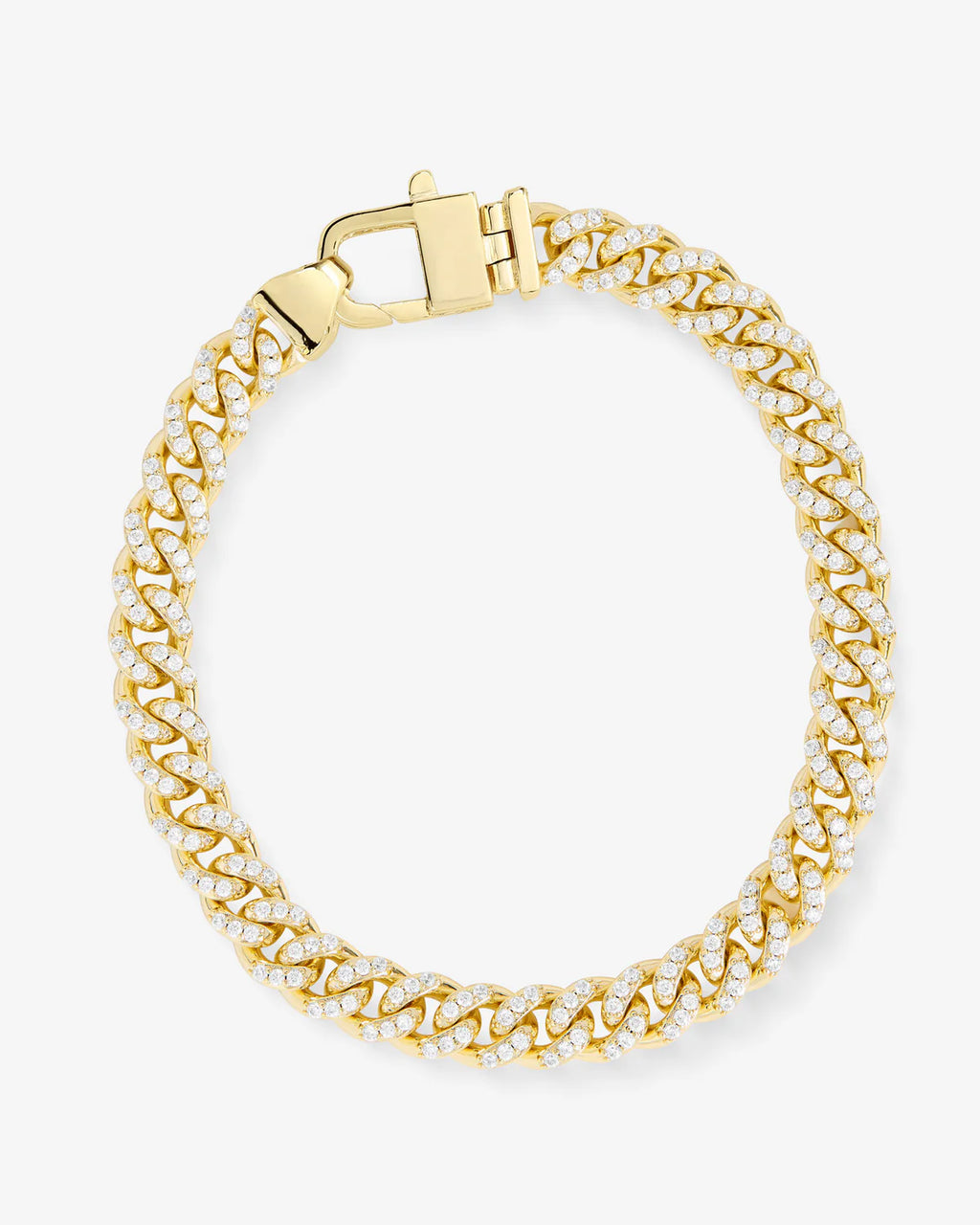 Melinda Maria Pavé Julian Cuban Chain Bracelet 6.8mm