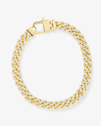 Melinda Maria Pavé Julian Cuban Chain Bracelet 6.8mm