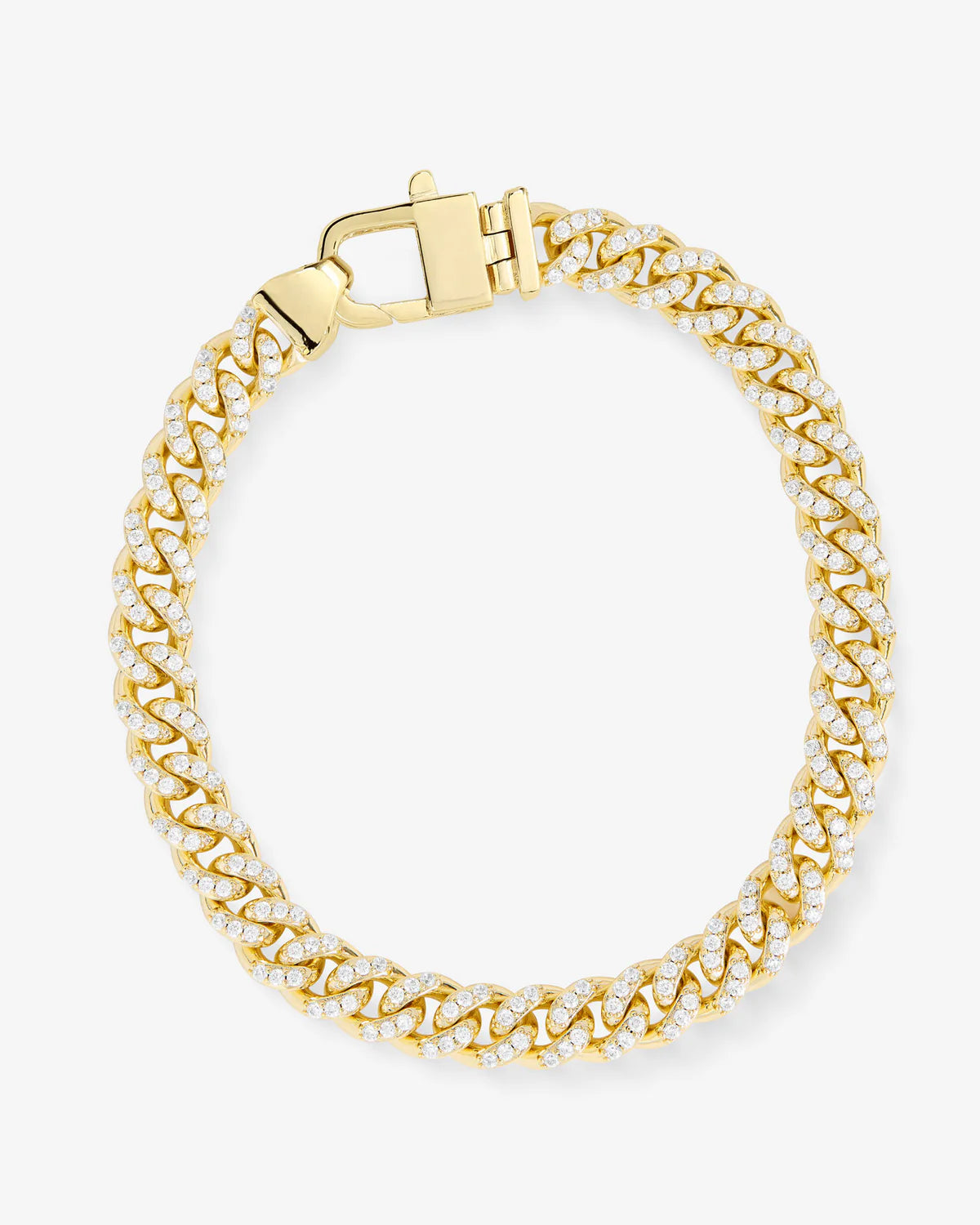 Melinda Maria Pavé Julian Cuban Chain Bracelet 6.8mm