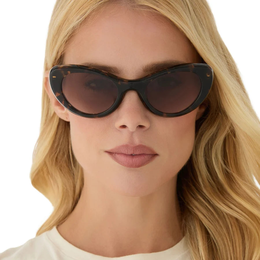 Diff Eyewear Zaria Sunglasses (Espresso Tortoise + Brown Gradient)