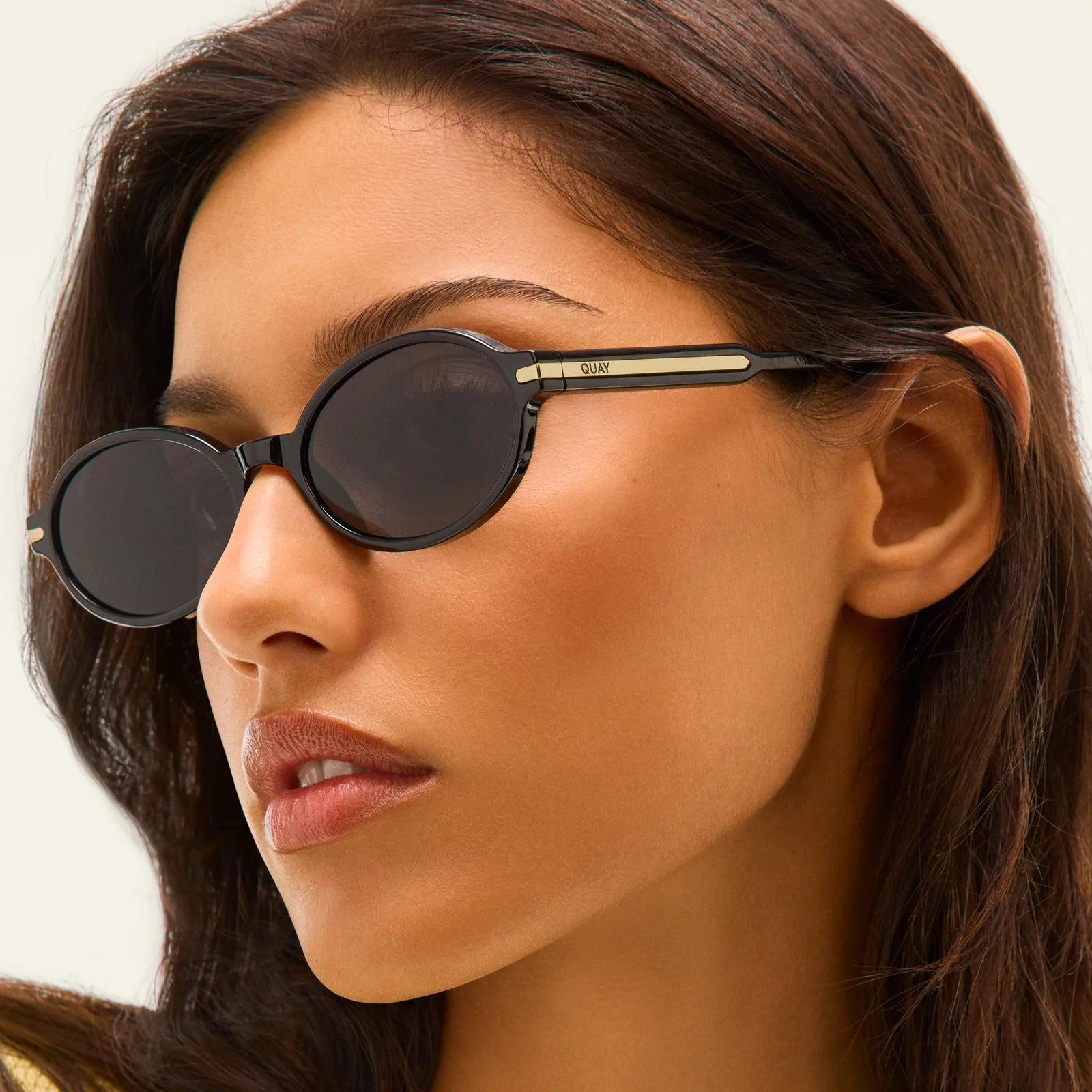 Quay Nevermind Sunglasses (Black Frame / Smoke Lens)