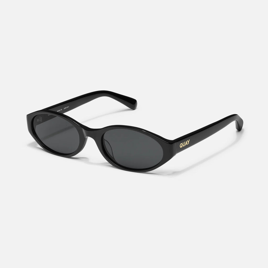 Quay Aura Points Sunglasses (Black Frame / Smoke Lens)