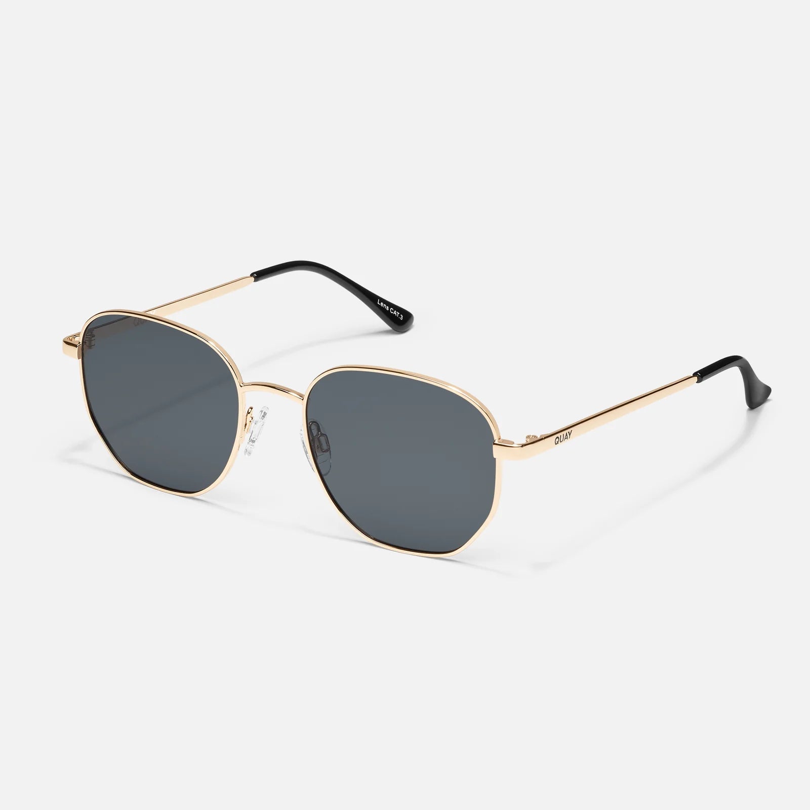 Quay Big Time ( Gold Frame / Smoke Polarized Lens)