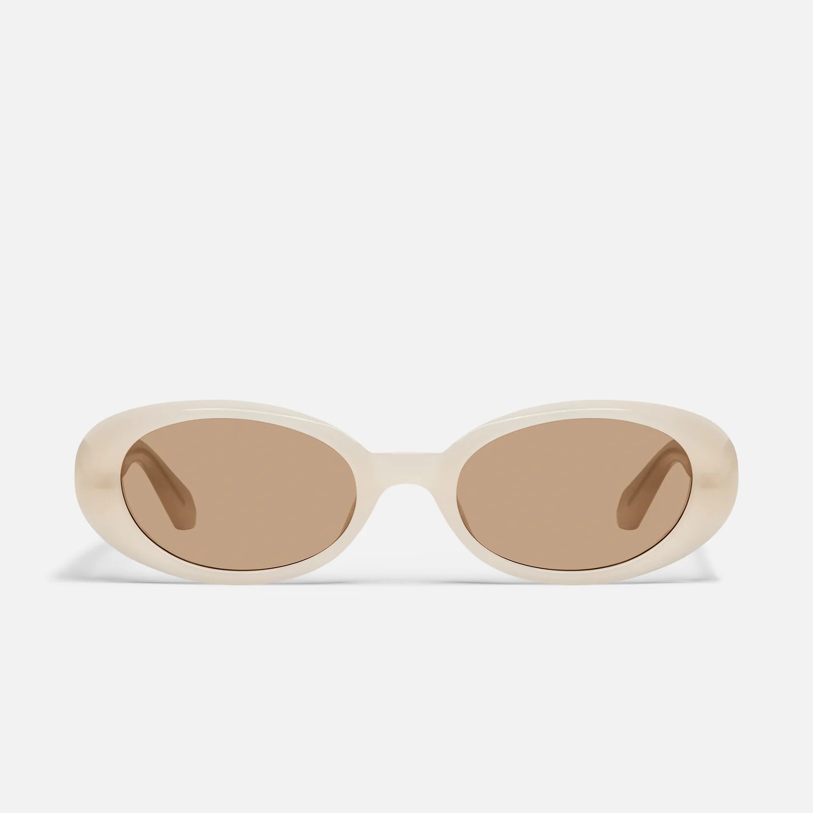 Quay Felt Cute (Bone Frame / Tan Lens)