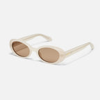Quay Felt Cute (Bone Frame / Tan Lens)